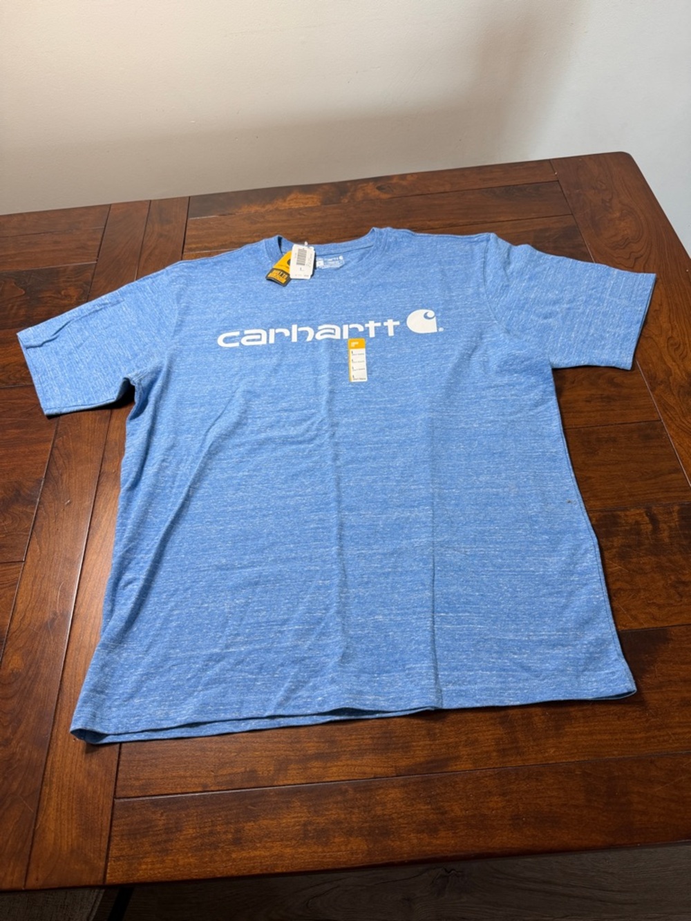 Carhartt Heather Blue Short-Sleeve Logo Tee